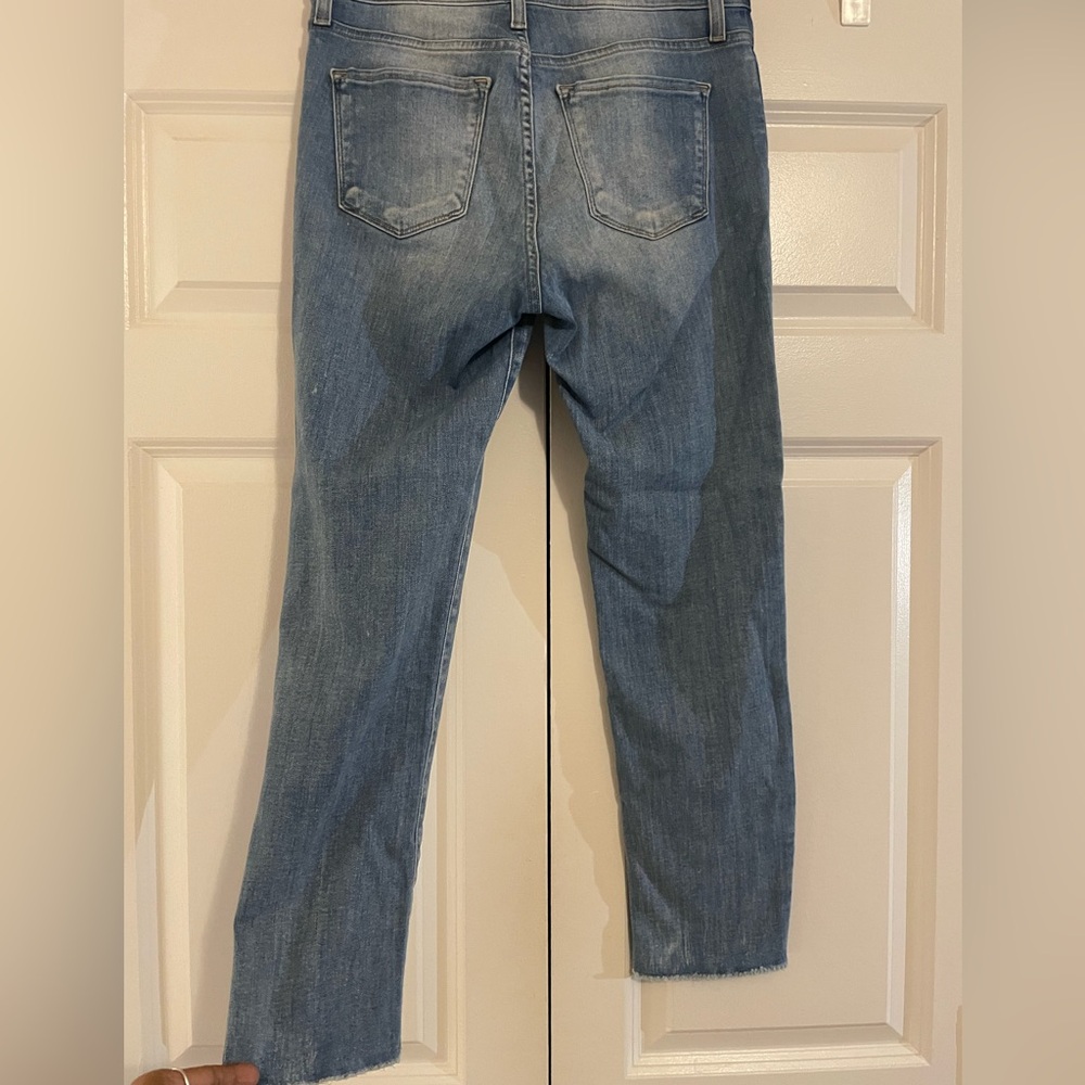 Flying Monkey Mid Rise Skinny Ankle Dark Side Stripe Jeans Size 29 - Picture 2 of 13